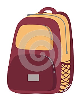 Haversack Object Colorful Close Backpack Vector photo