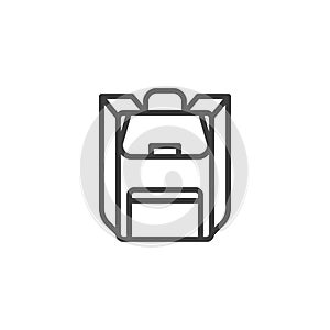 Haversack, rucksack line icon