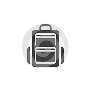 Haversack, rucksack vector icon