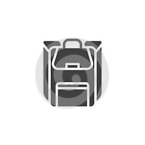 Haversack, rucksack vector icon