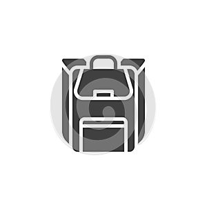Haversack, rucksack vector icon photo