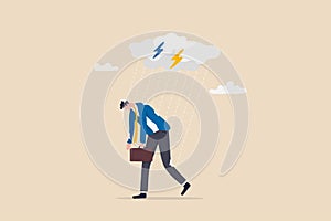 Having bad day, disappointed work, discourage or depression, failure feeling bad or difficulty, having problem and trouble concept