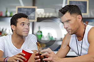 having drink after sport