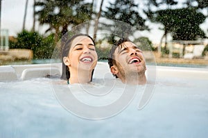 Having fun in jacuzzi