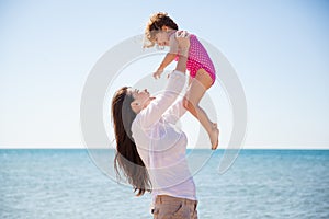 Having some fun at the beach