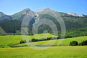 Havran and Zdiarska vidla, the two highest mountains in the Belianske Tatry. Slovakia