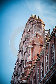 Hawa Mahal famous traditional colorful building in jaipur