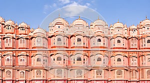 Hawa Mahal palace (Palace of the Winds) in Jaipur, Rajasthan, India. AI Generative Illustration Graphic Design Art