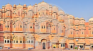 Hawa Mahal palace (Palace of the Winds) in Jaipur, Rajasthan, India. AI Generative Illustration Graphic Design Art