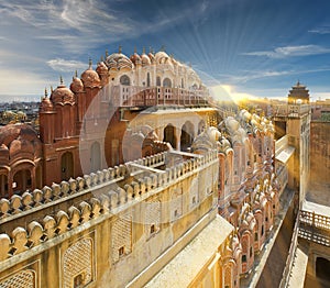 Hawa Mahal, the Palace of Winds, Jaipur, Rajasthan, India photo