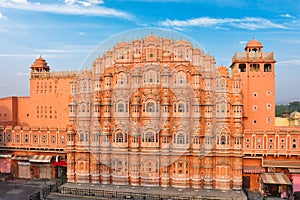 Hawa Mahal Palace of Windsin the morning. Jaipur, Rajasthan, India