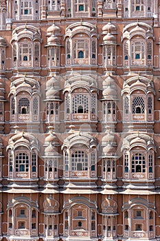 Hawa Mahal, pink palace of winds in old city Jaipur, Rajasthan, India