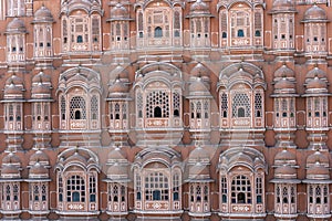 Hawa Mahal, pink palace of winds in old city Jaipur, Rajasthan, India