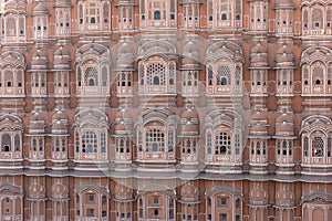 Hawa Mahal, pink palace of winds in old city Jaipur, Rajasthan, India