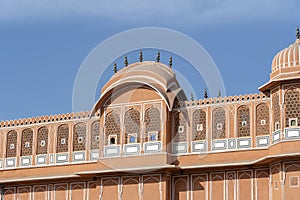 Hawa Mahal, pink palace of winds in old city Jaipur, Rajasthan, India