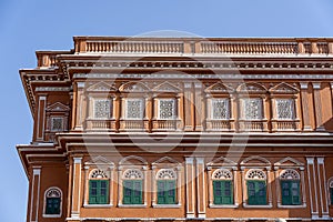 Hawa Mahal, pink palace of winds in old city Jaipur, Rajasthan, India