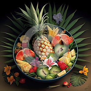 Hawaian fruits and vegetales photo