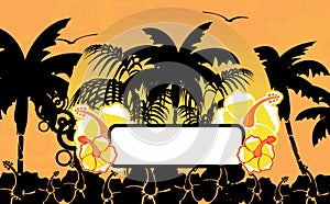 Hawaian tropical sunset copyspace background 5