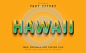 Hawaii 3d text effect editable