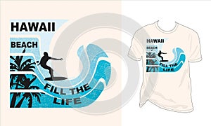 HAWAII BEACH T SHIRT DERSIGN vector t shirt design vintage t shirt design