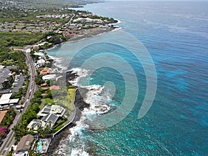 Hawaii Big Island Kailua-Kona Tropical Aerial Pacific Coast photo