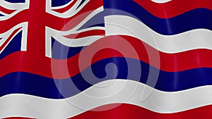 Hawaii flag seamless loop in slow motion. Looping 4k 3d animation