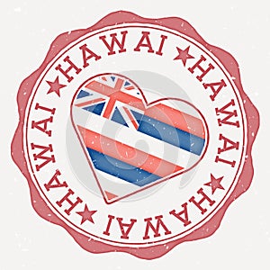 Hawaii heart flag logo.