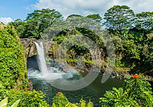 Hawaii, Hilo, Rainbow Fall.