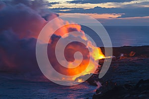 Hawaii Lava Molten Volcano Beaches and Ocean