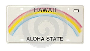 Hawaii license plate photo