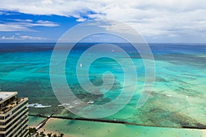 Hawaii oahu honululu waikiki beach, ocean view