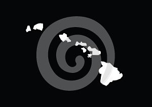 Hawaii outline map state shape USA America borders