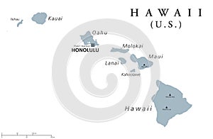Hawaii political map photo