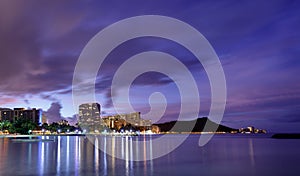 Hawaii skyline at sunrise