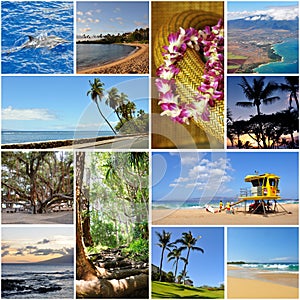 Hawaii travel collage