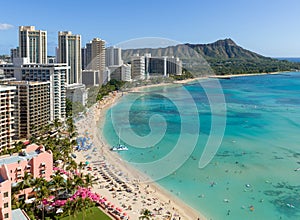 Hawaii Waikiki beach resort hotel buildings diamond head