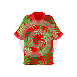 Hawaiian aloha shirt vector Illustration on a white background