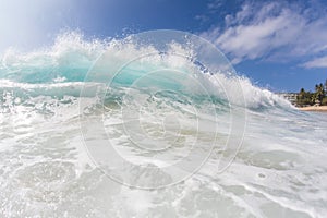 Hawaiian Bright Shorebreak Pacific ocean wave