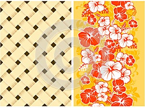 Hawaiian Floral Seamless Background photo