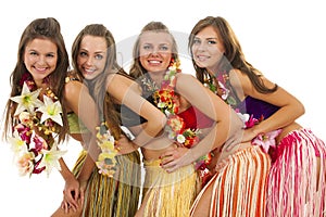 Hawaiian Hula Dancer Girls