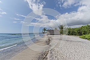 Hawaiian hut on the beach