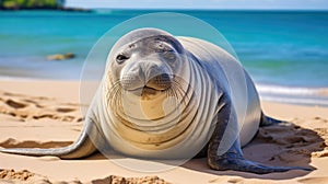 The Hawaiian monk seal is an endangered species of earless seal in the family Phocidae that is endemic