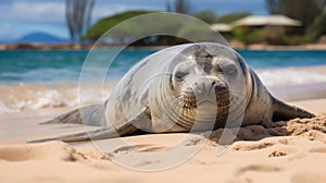 The Hawaiian monk seal is an endangered species of earless seal in the family Phocidae that is endemic