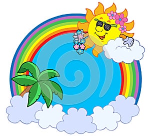 Hawaiian rainbow circle