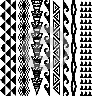 Hawaiian Seamless Tattoo Pattern