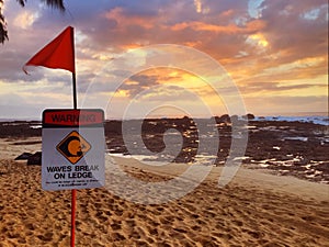 Hawaiian Sunset Warning