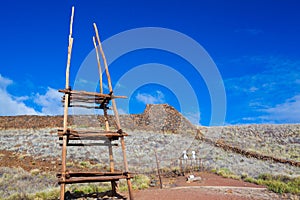 Hawaiian temple ruins