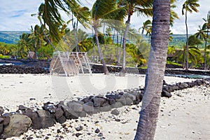 Hawaiian thatched roof dwellings