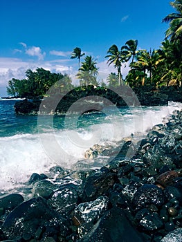 Hawaiian tropical coastline - the Road to Hana