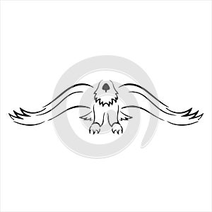 Hawk bird icon isolated on white background. Hawk bird icon in trendy design style for web site and mobile app.